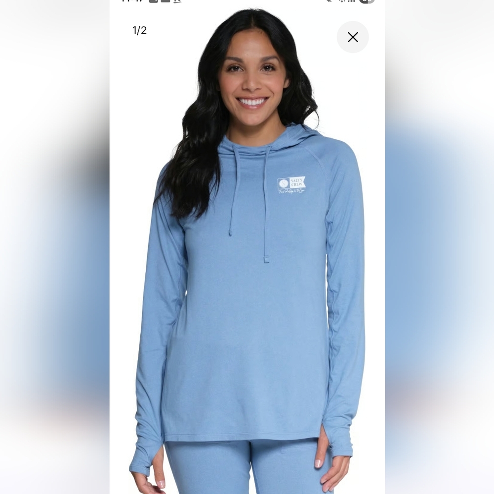 SALTY CREW Thrill Seekers Hooded Sunshirt UPF 50+ Women's XL